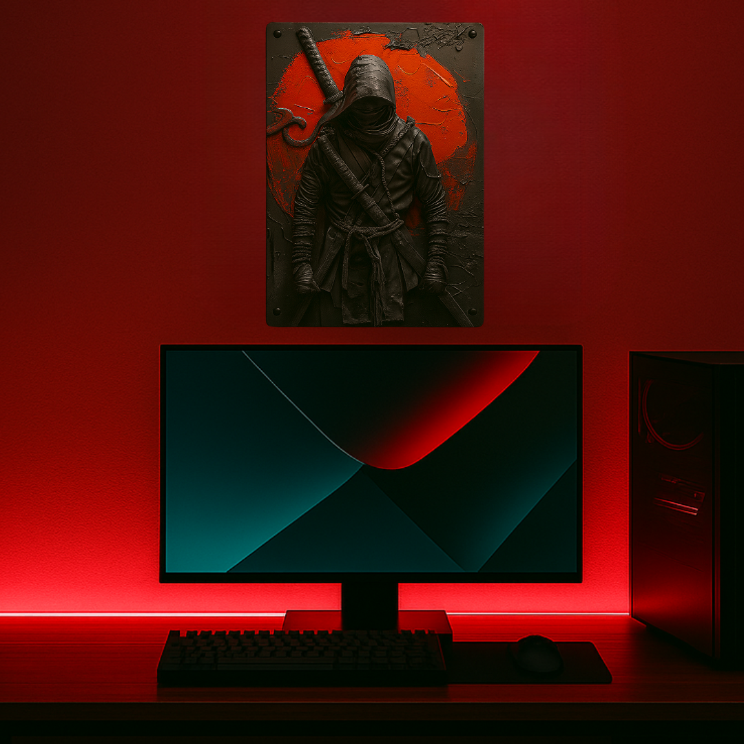 Striking Samurai Metal Wall Art