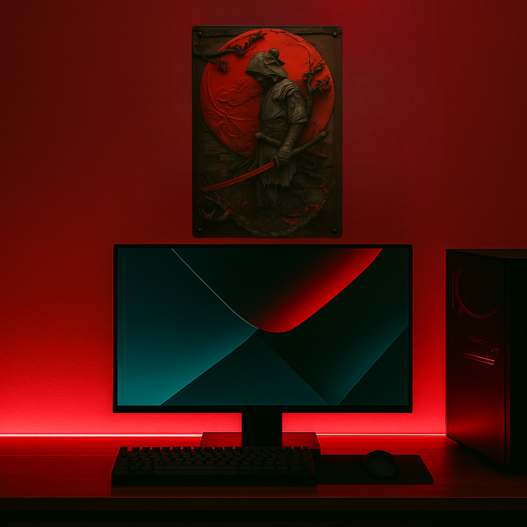 Striking Samurai Metal Wall Art