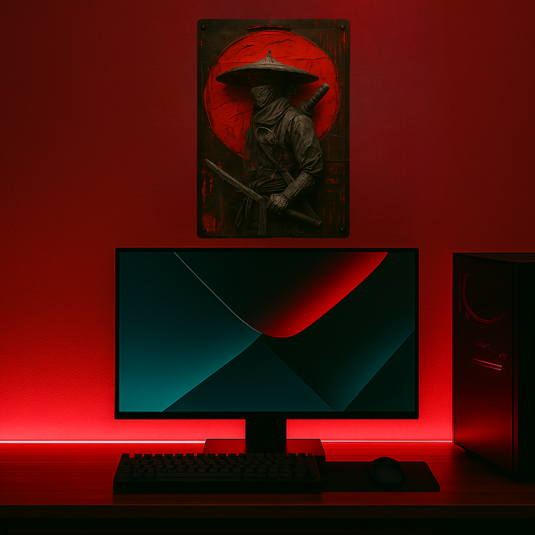 Striking Samurai Metal Wall Art