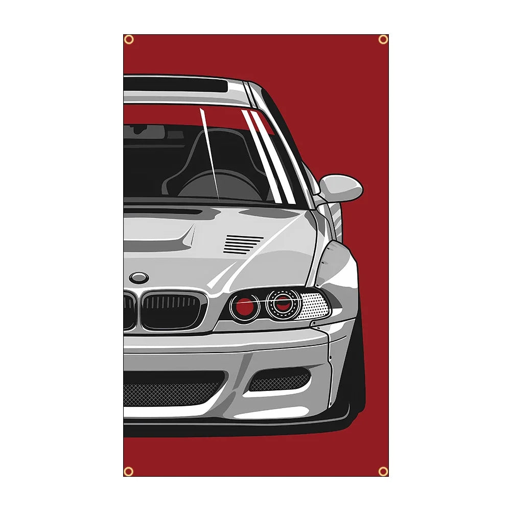 Crease-Free Durable Sports Car Banners