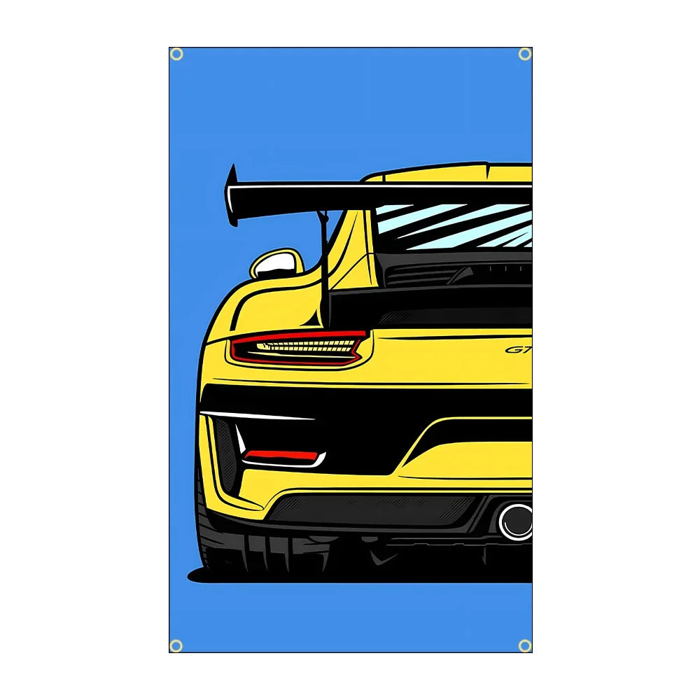 Crease-Free Durable Sports Car Banners