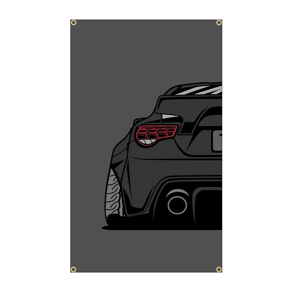 Crease-Free Durable Sports Car Banners