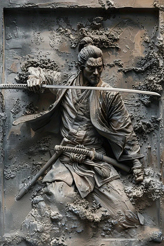 Striking Samurai Metal Wall Art