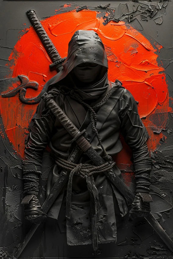 Striking Samurai Metal Wall Art