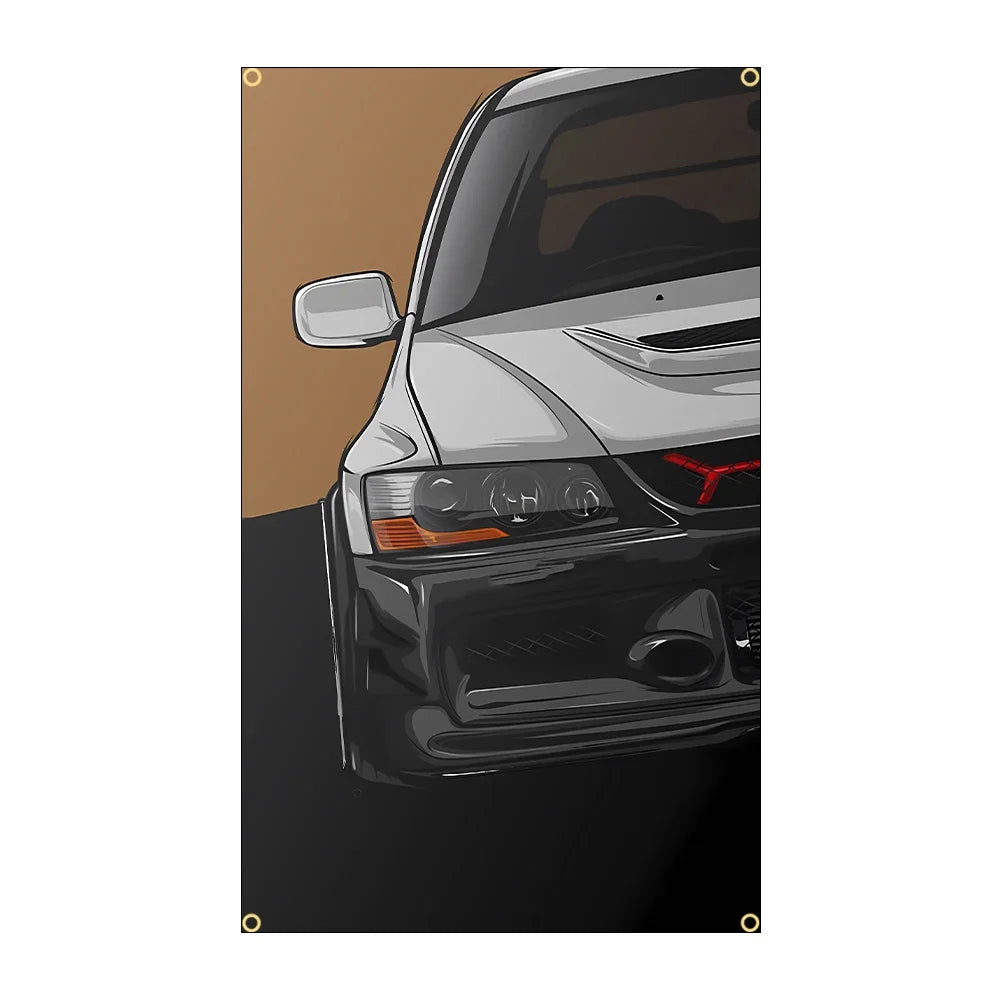 Crease-Free Durable Sports Car Banners