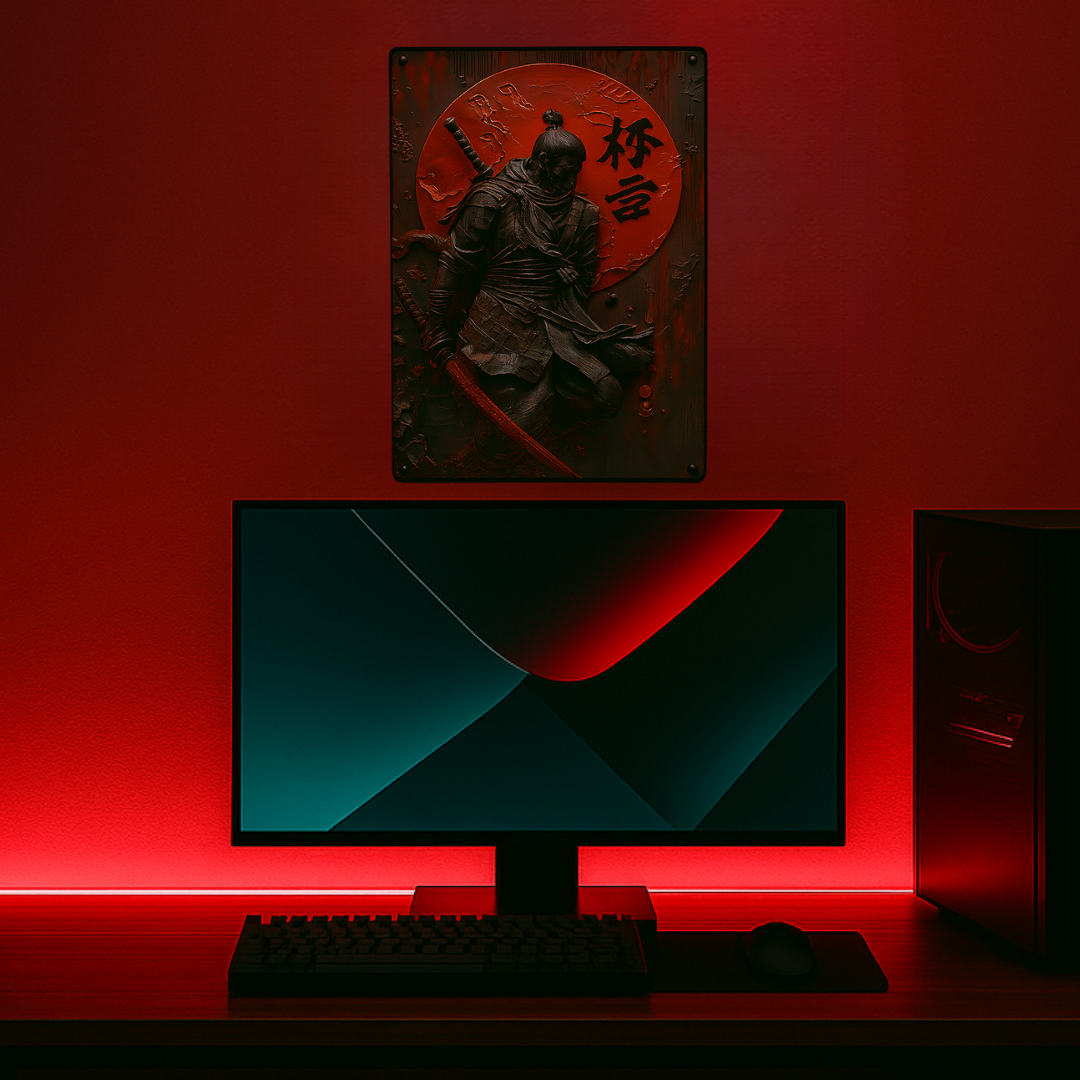 Striking Samurai Metal Wall Art