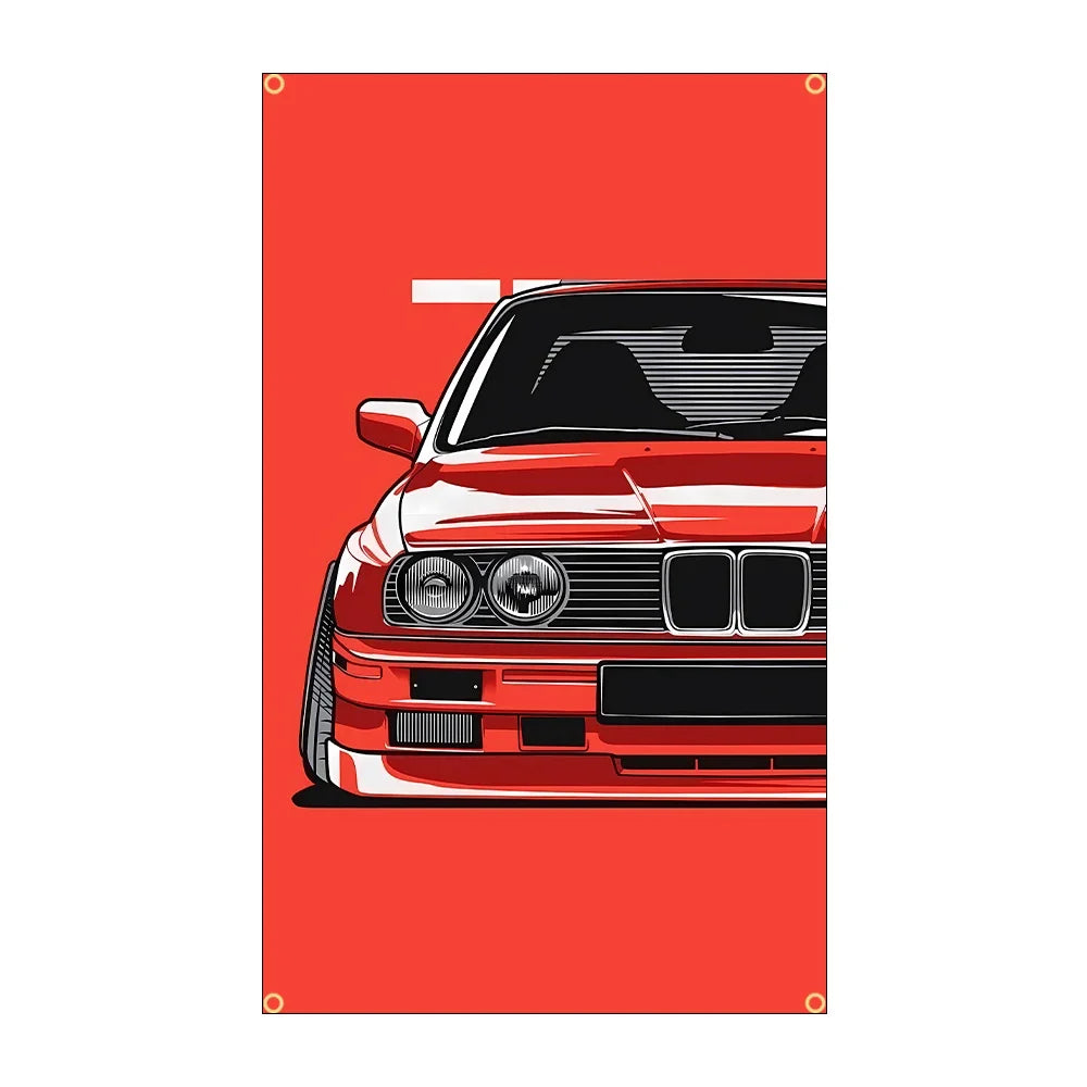Crease-Free Durable Sports Car Banners