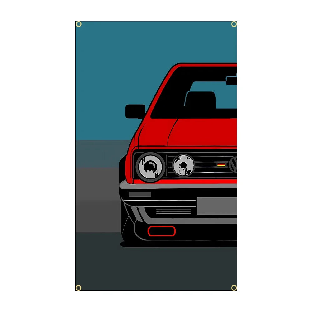 Crease-Free Durable Sports Car Banners