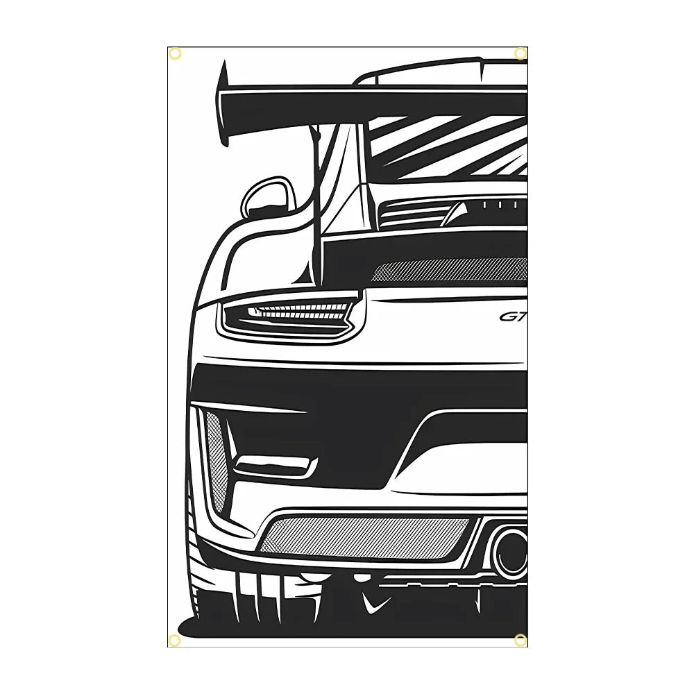 Crease-Free Durable Sports Car Banners