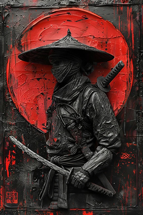Striking Samurai Metal Wall Art