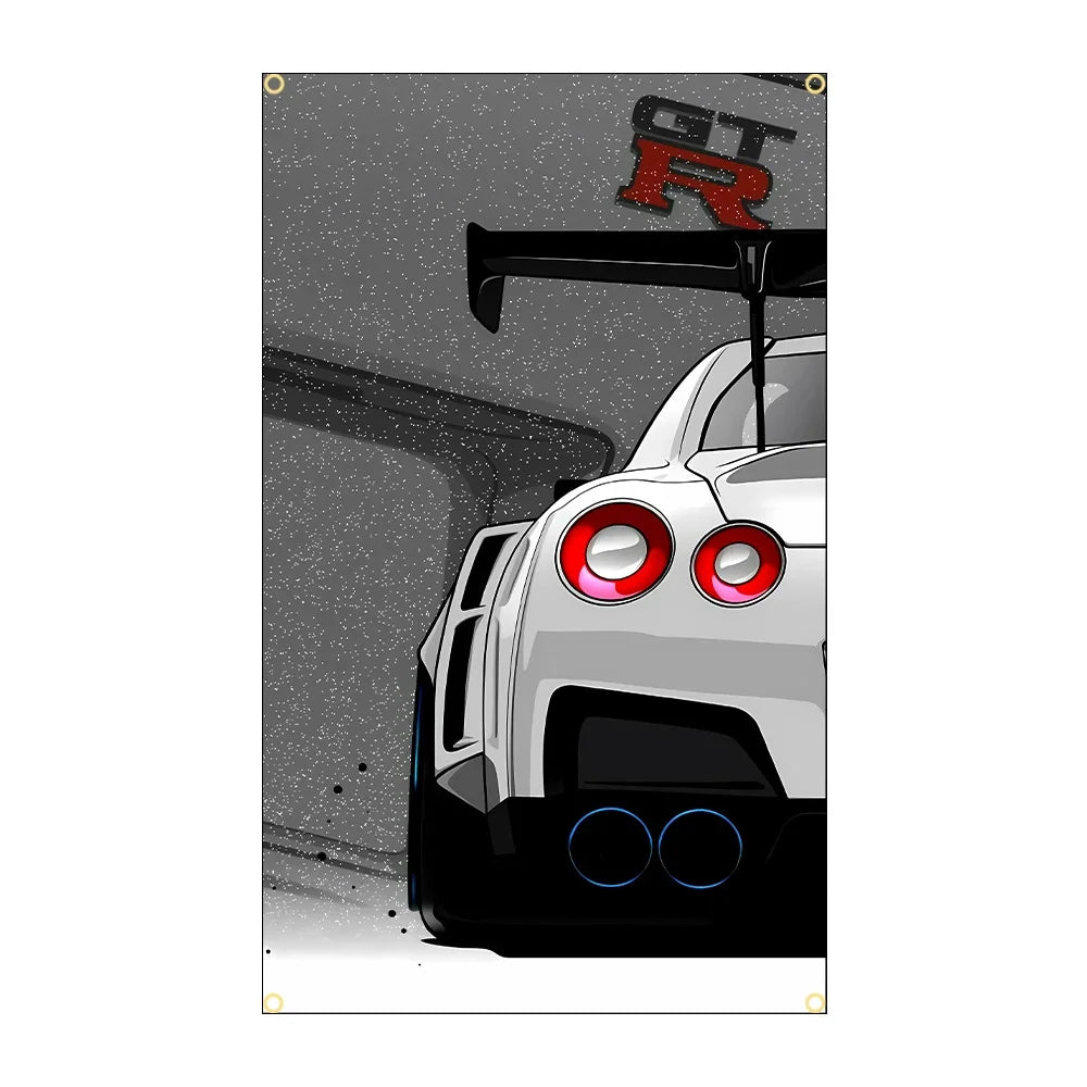 Crease-Free Durable Sports Car Banners