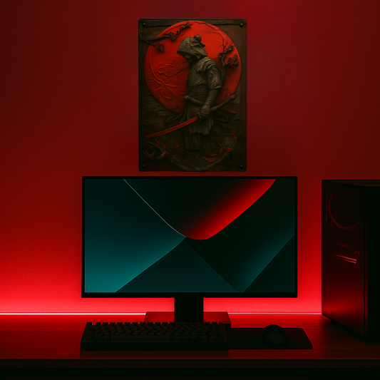 Striking Samurai Metal Wall Art