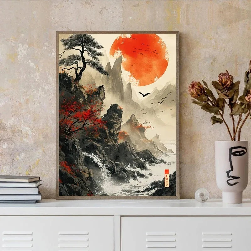 Japanese Modern Wall Art Canvas