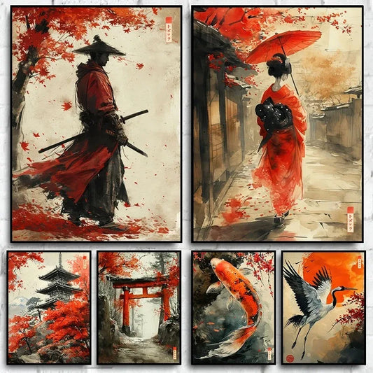 Japanese Modern Wall Art Canvas