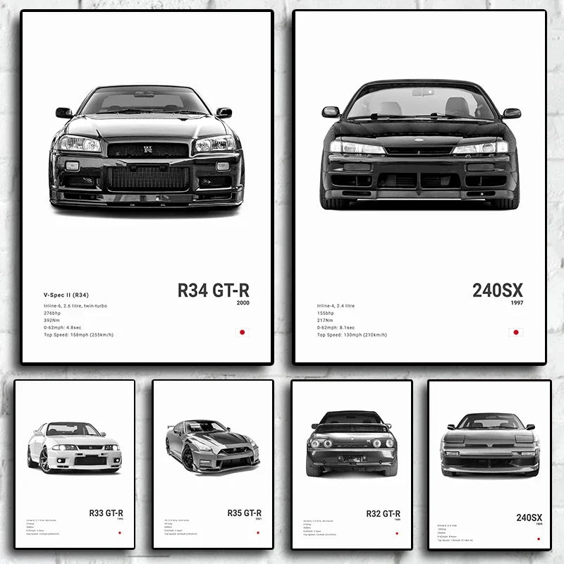 Minimalist JDM Car Posters